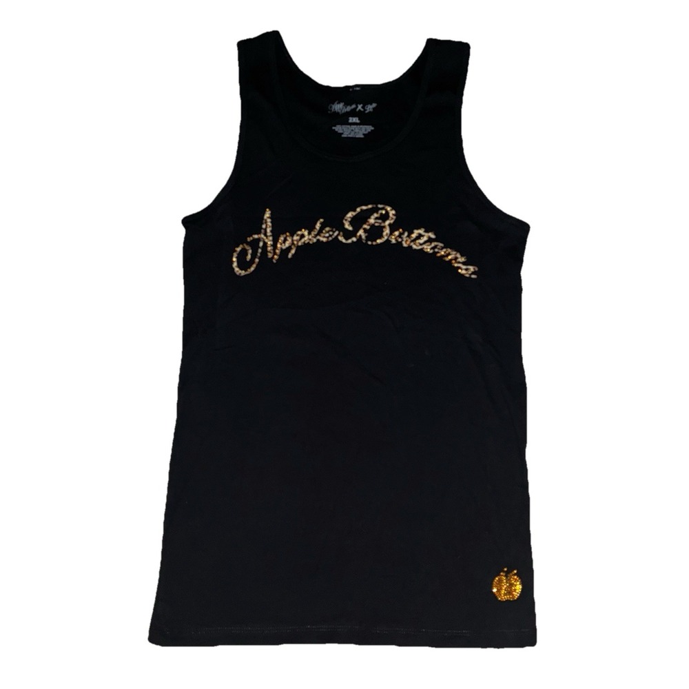 Apple Bottoms x Latto Embellished Classic Tank Women's XXL‎ Black NEW *flaw